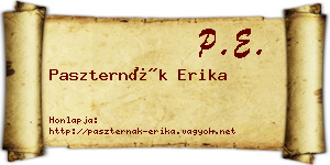 Paszternák Erika névjegykártya