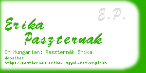 erika paszternak business card